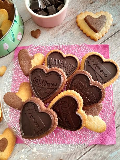 Galletas Corazón de chocolate