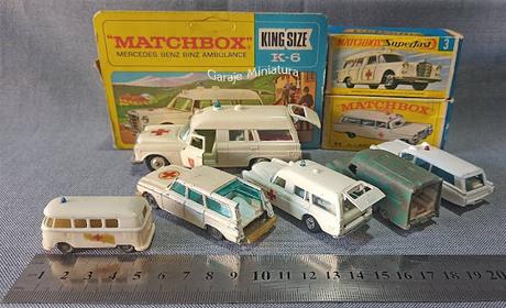 Ambulancias a escala de las marcas Husky, Matchbox y Wiking Ambulancias a escala de las marcas Husky, Matchbox y Wiking