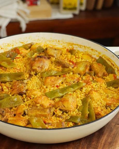 arroz cocido de paella