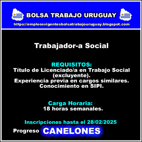 Trabajador-a Social(Progreso)