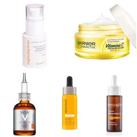 Garnier kosmos brigthening drops vichy vitamina C neostrata dermaglos