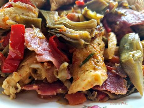 Salteado de pollo y verduras