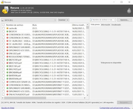 Recuva 2025 para  windows, recupera los datos eliminados de tu equipo de manera sencilla