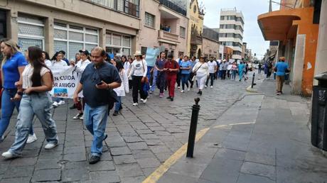Veterinarios marchan en SLP para exigir respeto a su labor y denunciar violencia en su contra
