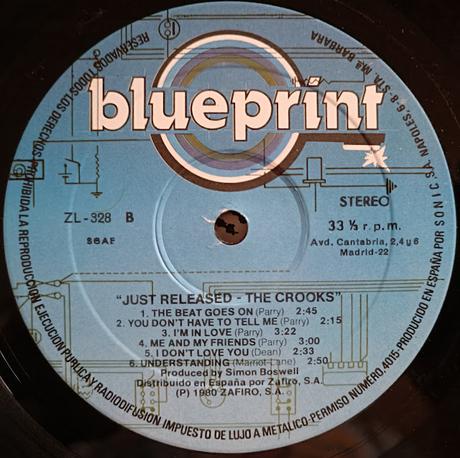 The Crooks -Just Released -Lp 1980 The Crooks -Just Released -Lp 1980