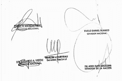 Senadores cómplices de la estafa cripto