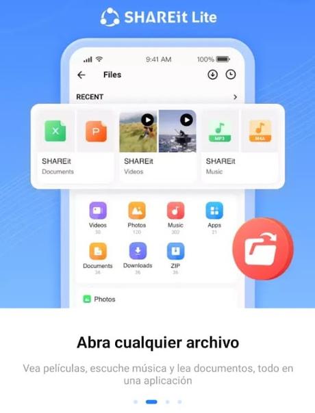 SHAREit Lite para android, transfiere y comparte tus archivos de una manera más rápida