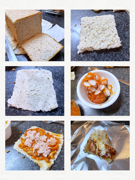 Enrollado salado con Banana bread sin gluten en air fryer Enrollado salado con Banana bread sin gluten en air fryer