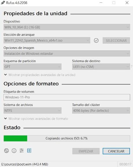 Rufus para windows, crea fácilmente unidades USB arrancables