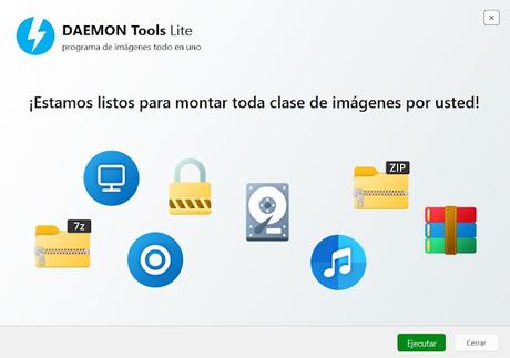 Daemon Tools Lite para windows, crea unidades virtuales y monta imágenes de disco de un modo sencillo