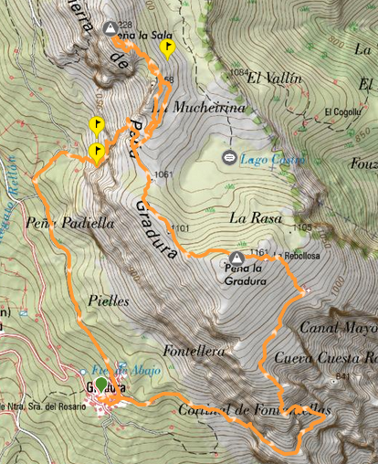 Peña Gradura y La Sala por Senda L' Gabitu y Cuafurada Peña Gradura y La Sala por Senda L' Gabitu y Cuafurada
