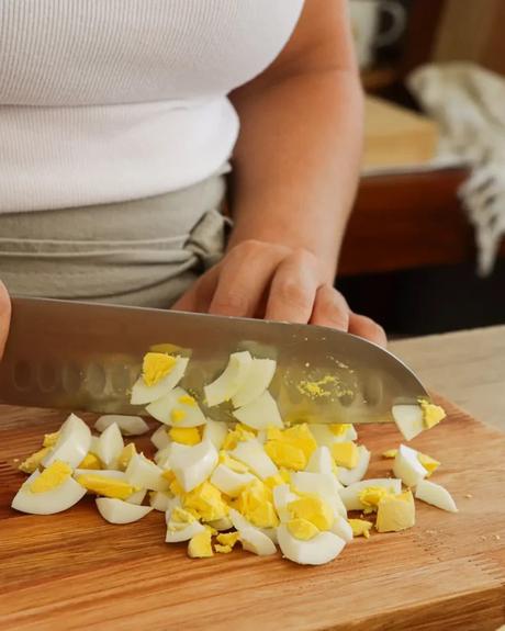 huevo cocido para tarta