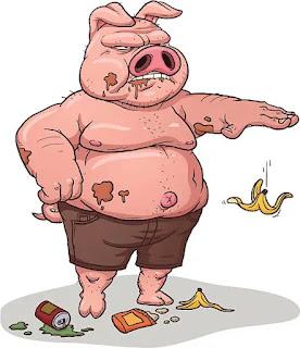 Retrato al desnudo de Milei: trompa de cochino, rabo de cerdo, pezuñas de lo mismo… Estafador!