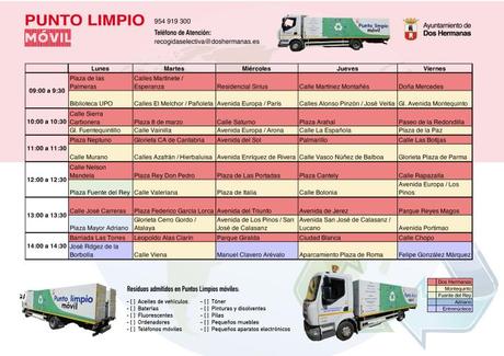 El ayuntamiento amplía y mejora la ruta de los puntos limpios móviles