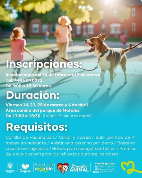 Curso gratuito «EduCAN» impulsa la tenencia responsable de mascotas en San Luis Potosí