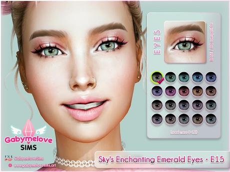 Sims 4 CC | Eye colors: Sky's Enchanting Emerald Eyes • E15, contact lenses ‖HQ compatible‖ Sims 4 CC | Eye colors: Sky's Enchanting Emerald Eyes • E15, contact lenses ‖HQ compatible‖ Gabymelove Sims, download, descargar, free, gratis, mod, mods, CC, custom content, contenido personalizado, curseforge, patreon, ojo, ojos, colores, lentes, contacto, lentillas, makeup, make-up, make up, maquillaje, face painting, high quality, alta resolución