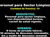 Personal para Sector Limpieza