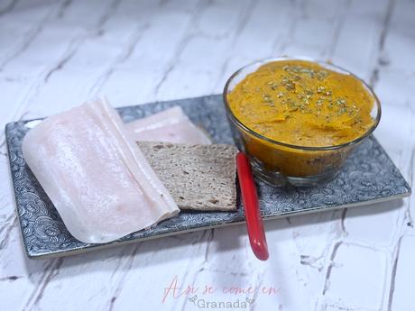 Paté de boniato asado con hierbas aromáticas