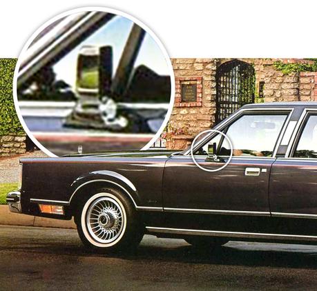 el Lincoln Mark V 1979 convirtió un retrovisor en un accesorio futurista 9