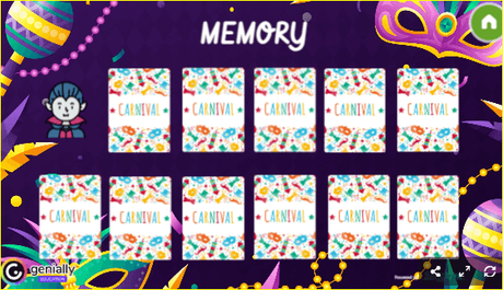 Juegos interactivos de Carnaval. Caretas y fichas Juegos interactivos de Carnaval. Caretas y fichas