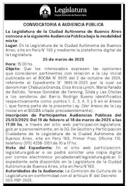 En la Legislatura de la Ciudad Autónoma de BuenosAires, c...