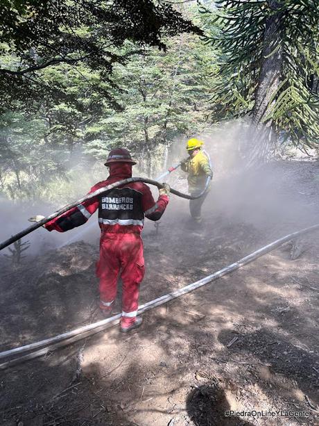 Bomberos Voluntarios de Piedra del Águila en acción en el Parque Nacional Lanín Bomberos Voluntarios de Piedra del Águila en acción en el Parque Nacional Lanín