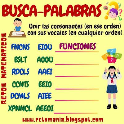 BUSCA-PALABRAS Desafío matemático, Acertijos, Acertijos Visuales, Retos mentales, Retos Virales, Reto matemático, Problema matemático, Juego de letras, Juego de palabras, Palabra Oculta, Busca-Palabras