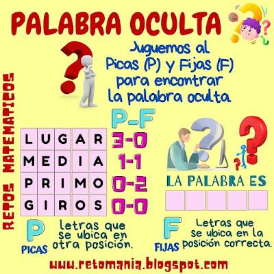 PALABRA OCULTA Desafío matemático, Acertijos, Acertijos Visuales, Retos mentales, Retos Virales, Reto matemático, Problema matemático, Juego de letras, Juego de palabras, Palabra Oculta, Busca-Palabras