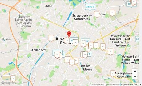 ¿Dónde estacionar en Bruselas? Tarjeta de Onepark Bruselas