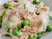 Risotto guisantes, queso cabra malagueño velo papada curada ibérica