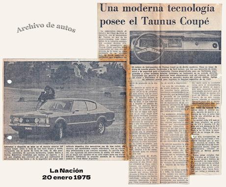 Ford Taunus GT y su lanzamiento en enero de 1975 en Argentina