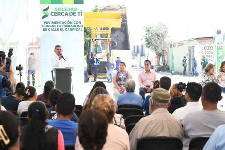 Gobierno de Soledad impulsa transformación urbana con pavimentación de la calle El Carrizal