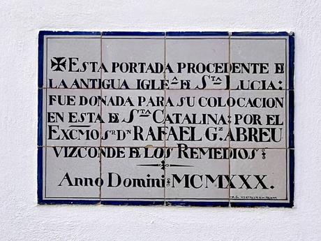 La Iglesia de Santa Catalina (2): la Portada principal.