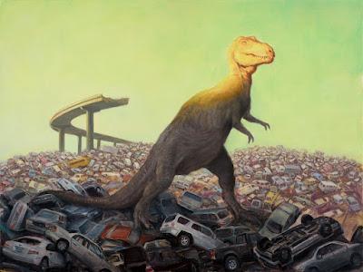 Pinturas postapocalípticas con fauna del pasado por Michael Kerbow