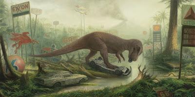 Pinturas postapocalípticas con fauna del pasado por Michael Kerbow
