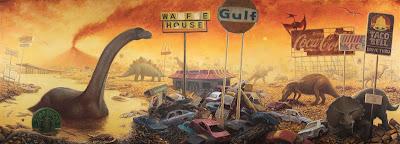 Pinturas postapocalípticas con fauna del pasado por Michael Kerbow