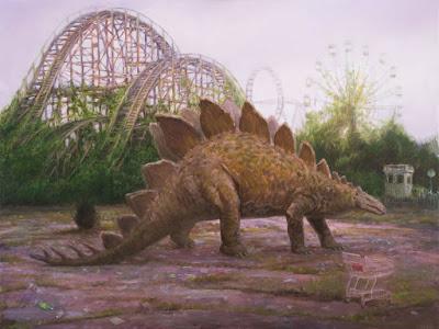 Pinturas postapocalípticas con fauna del pasado por Michael Kerbow