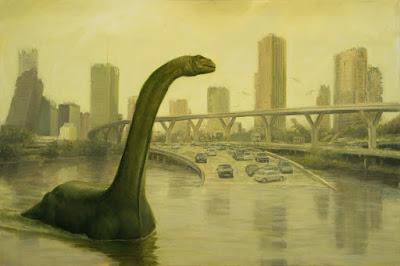 Pinturas postapocalípticas con fauna del pasado por Michael Kerbow