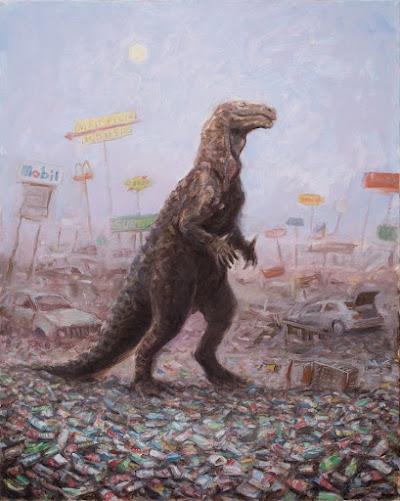 Pinturas postapocalípticas con fauna del pasado por Michael Kerbow