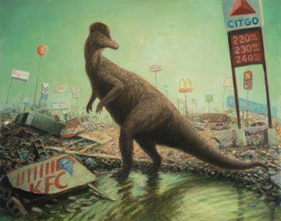 Pinturas postapocalípticas con fauna del pasado por Michael Kerbow