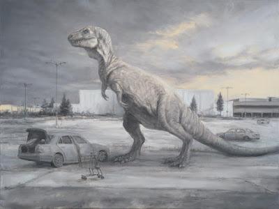 Pinturas postapocalípticas con fauna del pasado por Michael Kerbow