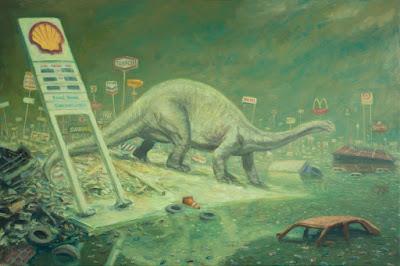 Pinturas postapocalípticas con fauna del pasado por Michael Kerbow