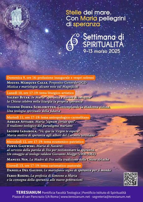 ‘Estrellas del mar. Con María, peregrinos de esperanza’. Semana de Espiritualidad-Teresianum