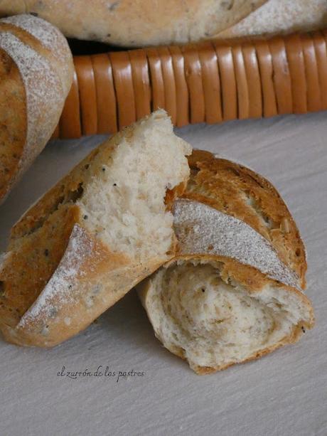 Barritas de Espelta con semillas en el interior