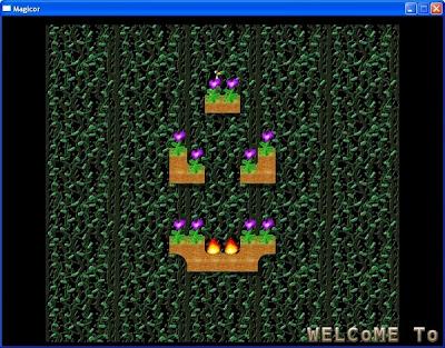 Magicor, un  rompecabezas con bloques de hielo y Tux, la mascota de Linux.