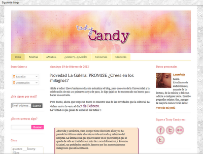 Blogueros: Tasty Candy y Si mi destino dependiera de mí Blogueros: Tasty Candy y Si mi destino dependiera de mí