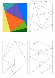 Atención y concentración con triángulos