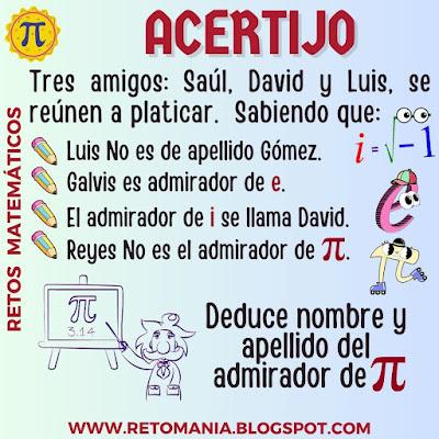ACERTIJOS Día Pi, Día Internacional de Pi, Día de las matemáticas, Retos matemáticos, Problemas matemáticos, Desafíos matemáticos, Matemáticas Recreativas, Matemáticas Lúdicas, MateRecreativas, Acertijos, Acertijos Visuales, Retos Visuales, Retos mentales, Retos Virales
