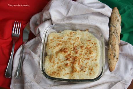 Bacalao gratinado con salsa de champiñones  El Ágora de Ángeles