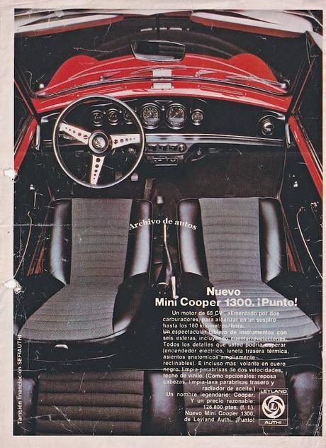 Mini Cooper 1300 fabricado por Authi en el año 1973 Mini Cooper 1300 fabricado por Authi en el año 1973
